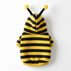 Cute Bee Design Pet Hoodie, Soft Winter Wear for Dogs & Cats